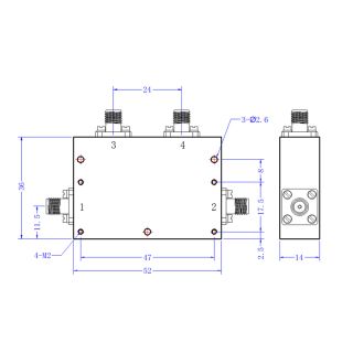 HS-20dB 1W Dual Directional Coupler with SMAF (1~800MHz)_Web1